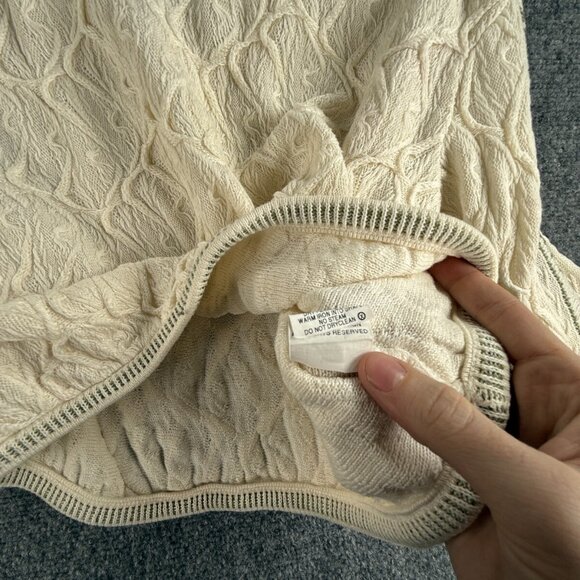 COOGI Australia Sweater Women White Crop Knit Pullover Sleeve Logos Short XL - Picture 13 of 16